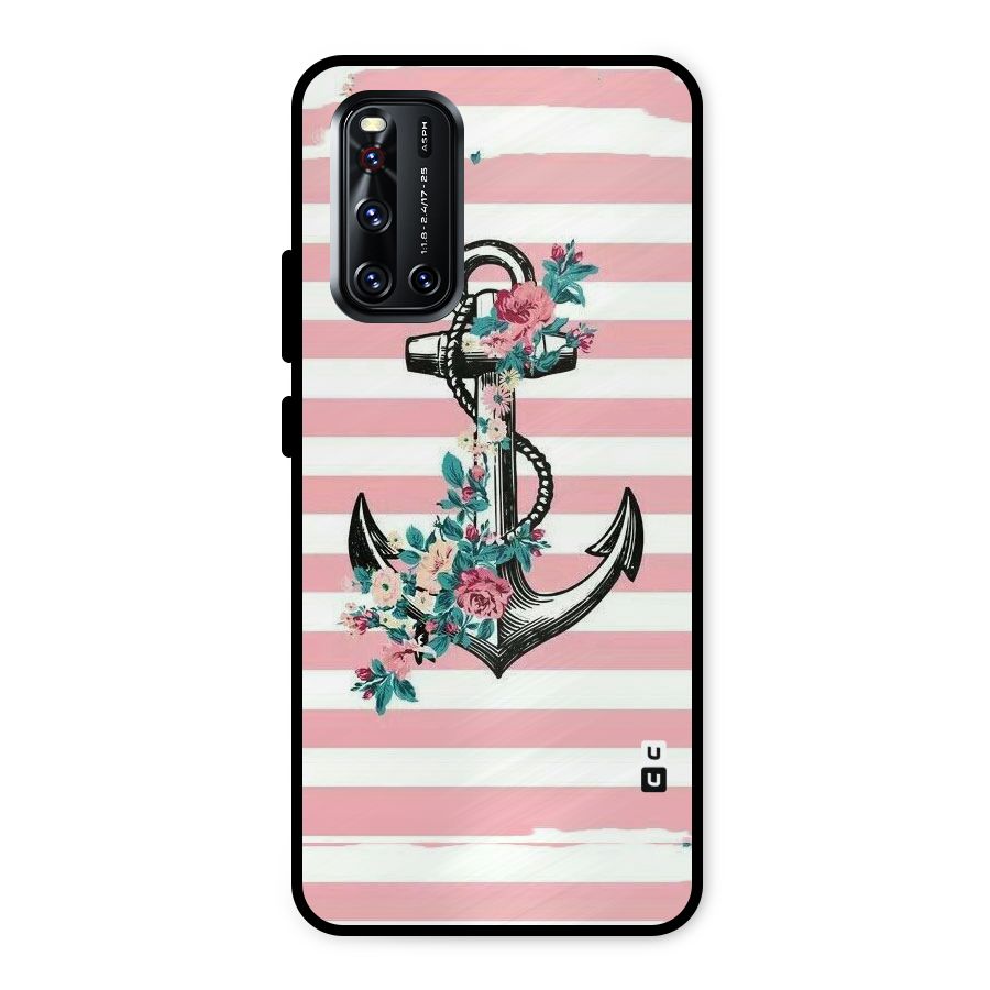 Floral Anchor Metal Back Case for Vivo V19