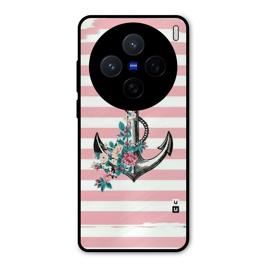 Floral Anchor Metal Back Case for Vivo X200