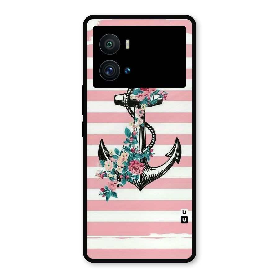 Floral Anchor Metal Back Case for iQOO 9 Pro