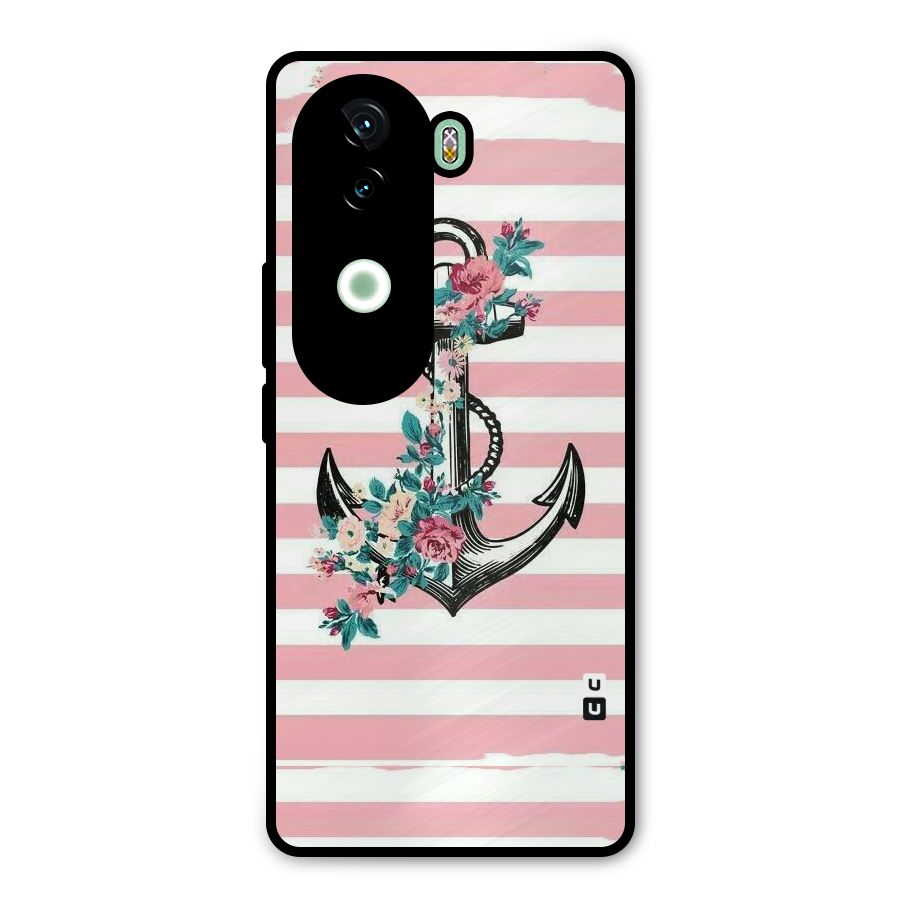 Floral Anchor Metal Back Case for iQOO Z9s