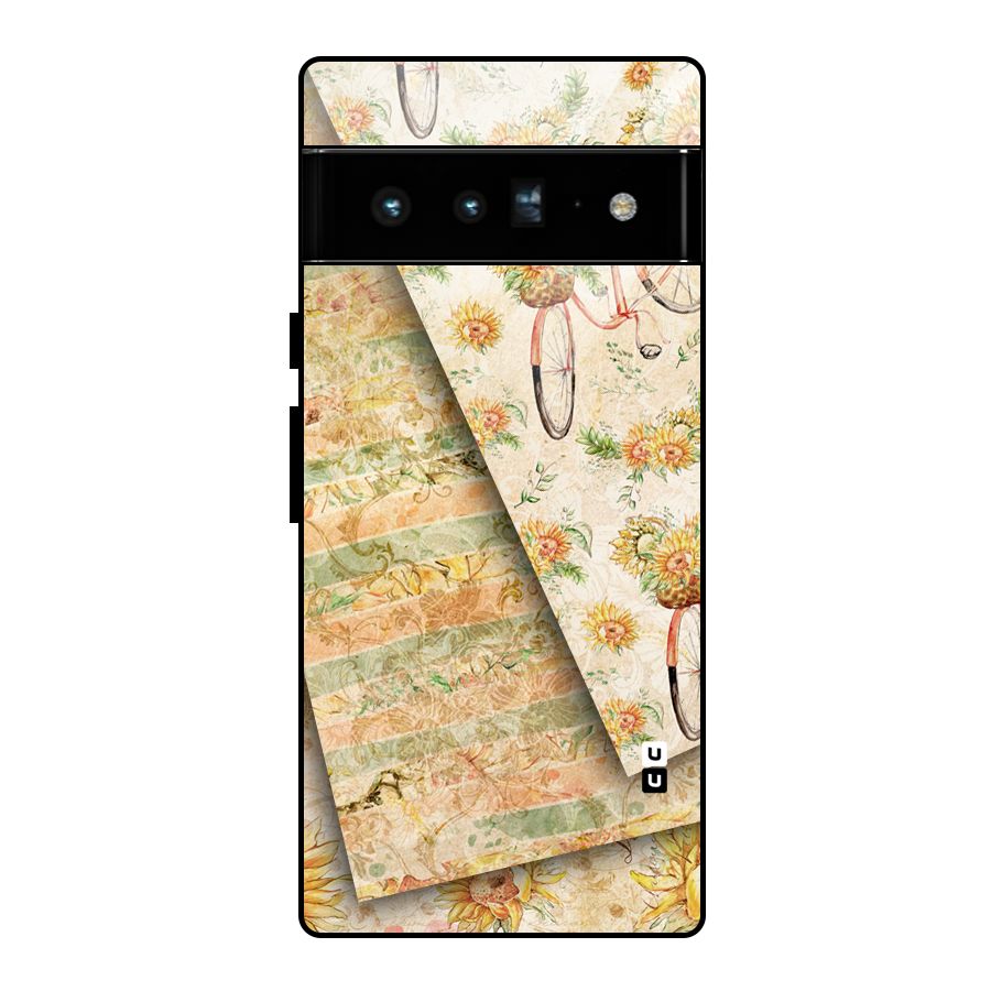 Floral Bicycle Glass Back Case for Google Pixel 6 Pro