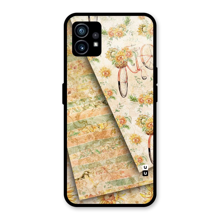 Floral Bicycle Glass Back Case for Nothing Phone 1
