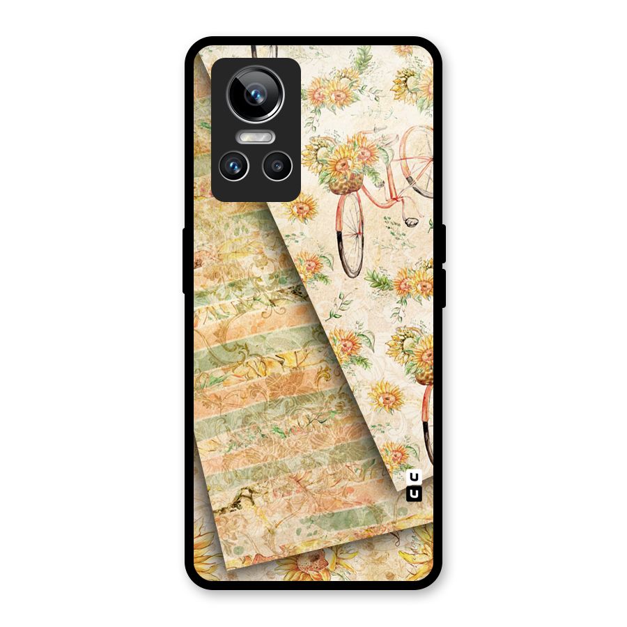 Floral Bicycle Glass Back Case for Realme GT Neo 3