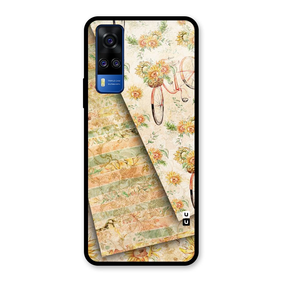 Floral Bicycle Glass Back Case for Vivo Y31