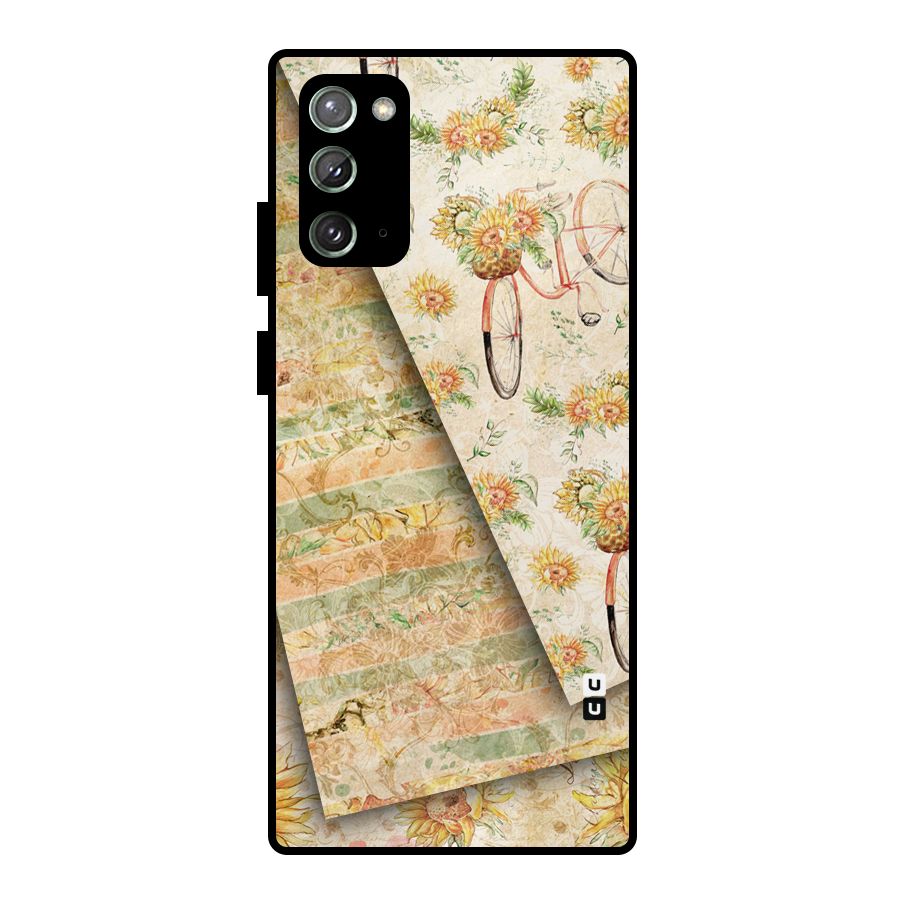 Floral Bicycle Metal Back Case for Galaxy Note 20