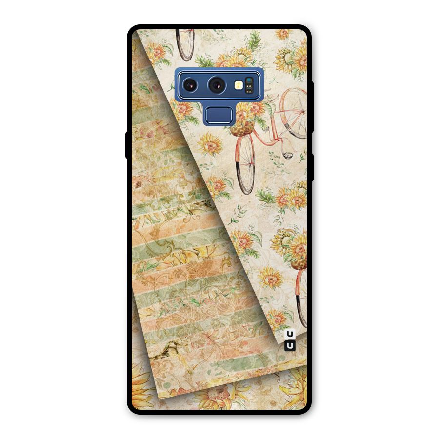Floral Bicycle Metal Back Case for Galaxy Note 9