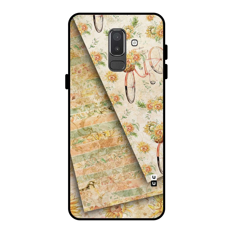 Floral Bicycle Metal Back Case for Galaxy On8 (2018)
