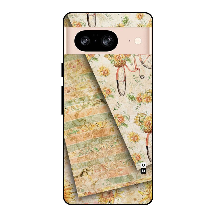 Floral Bicycle Metal Back Case for Google Pixel 8