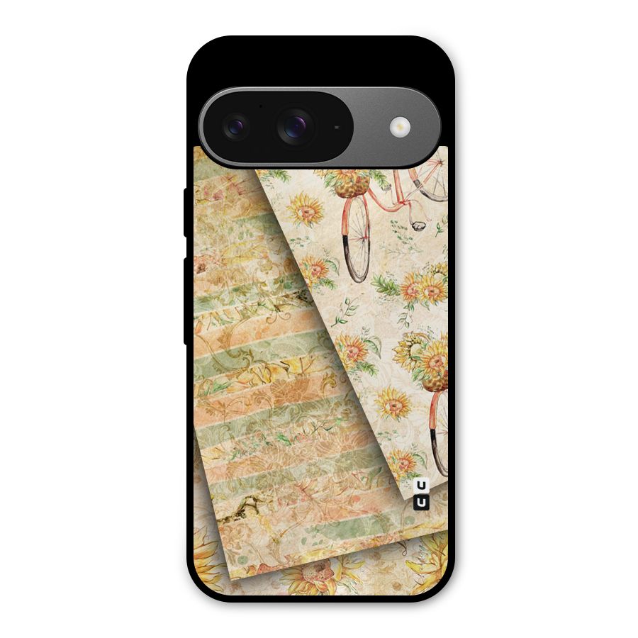 Floral Bicycle Metal Back Case for Google Pixel 9