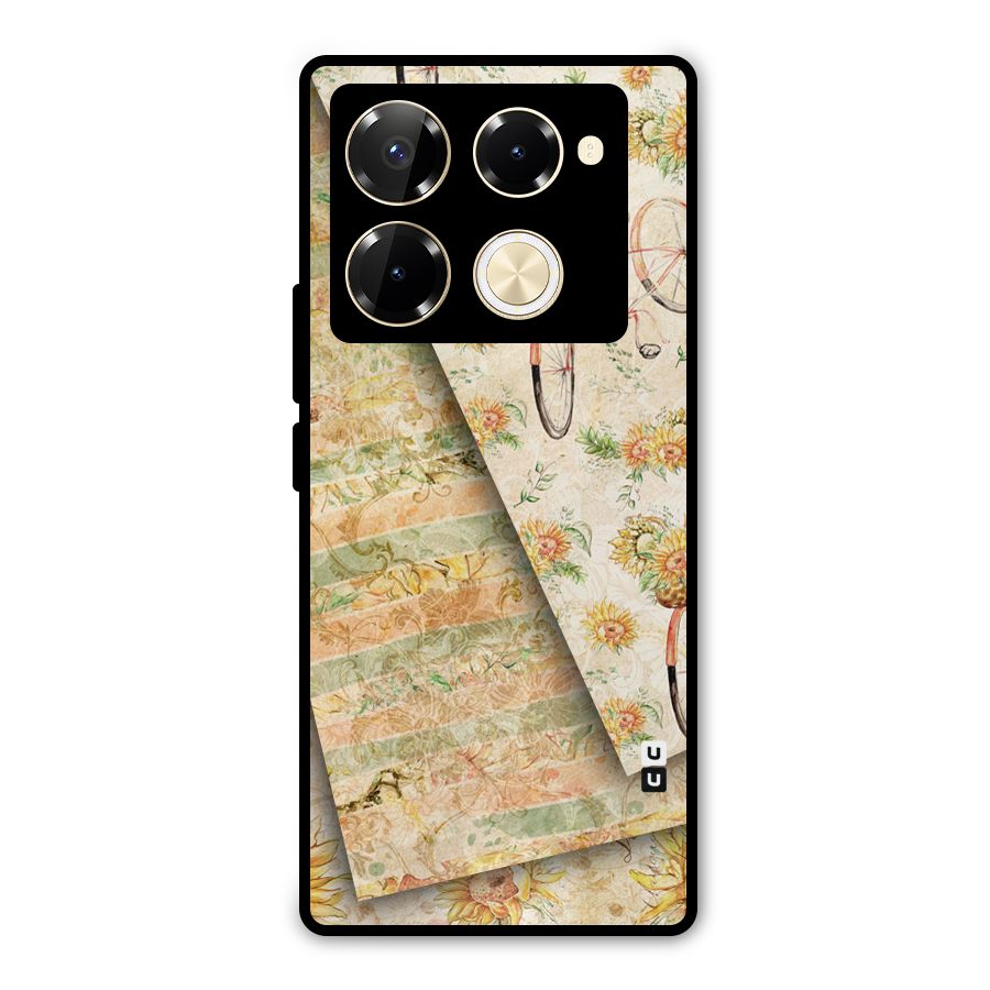 Floral Bicycle Metal Back Case for Infinix Note 40 Pro Plus