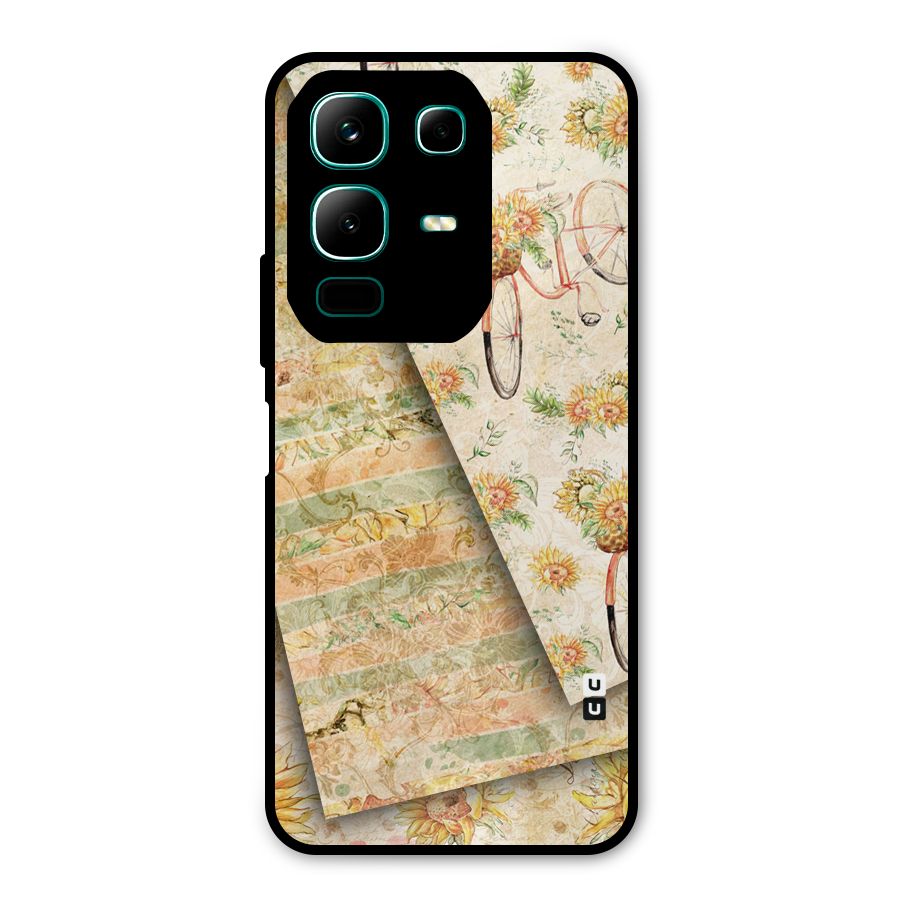 Floral Bicycle Metal Back Case for Infinix Note 50x