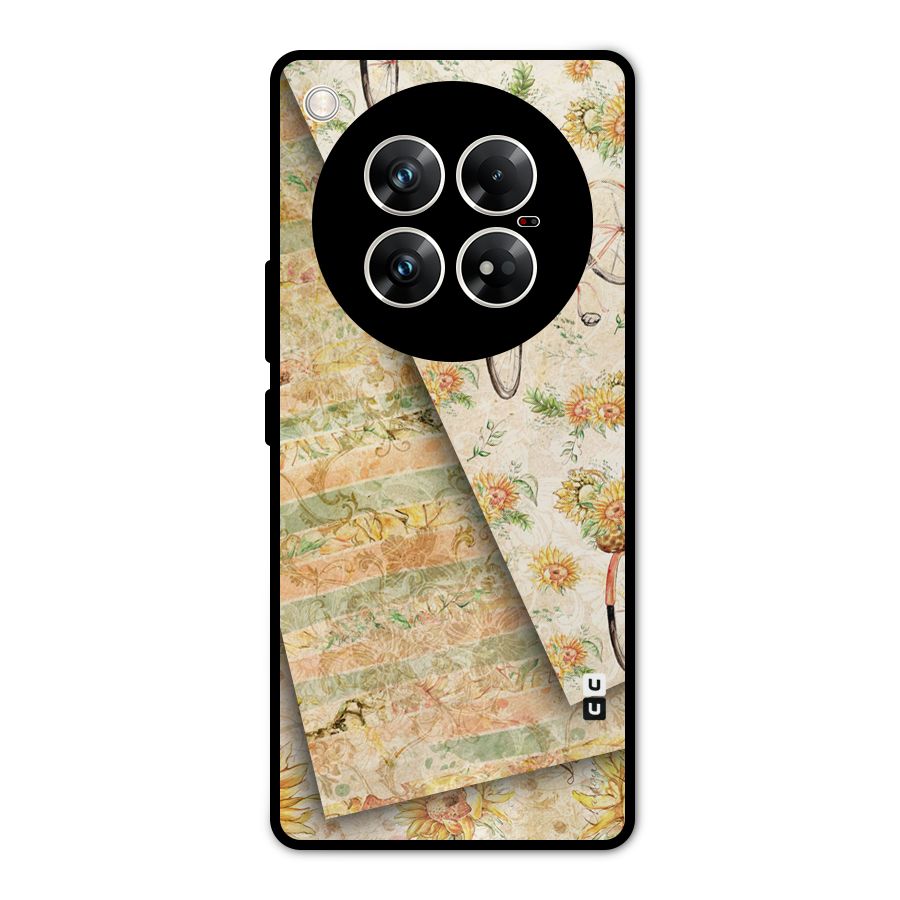 Floral Bicycle Metal Back Case for Infinix Zero 40 5G