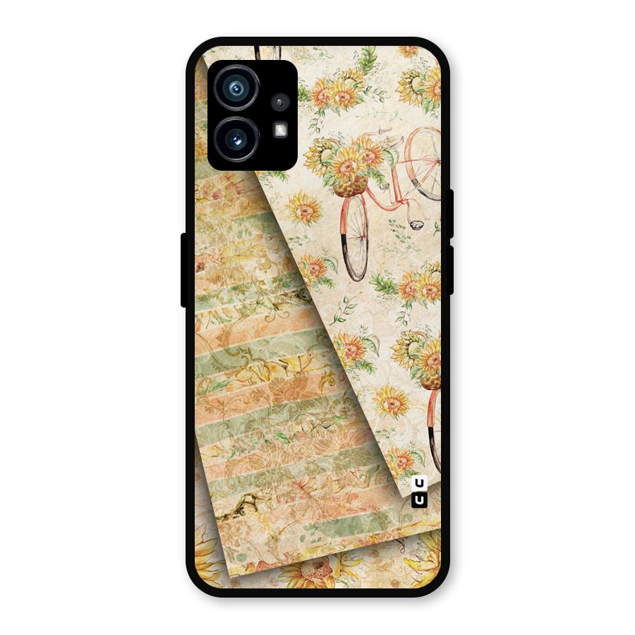Floral Bicycle Metal Back Case for Nothing Phone 1