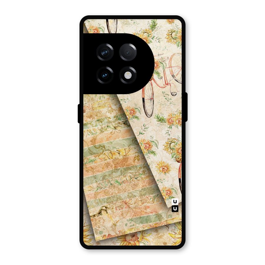 Floral Bicycle Metal Back Case for OnePlus 11R
