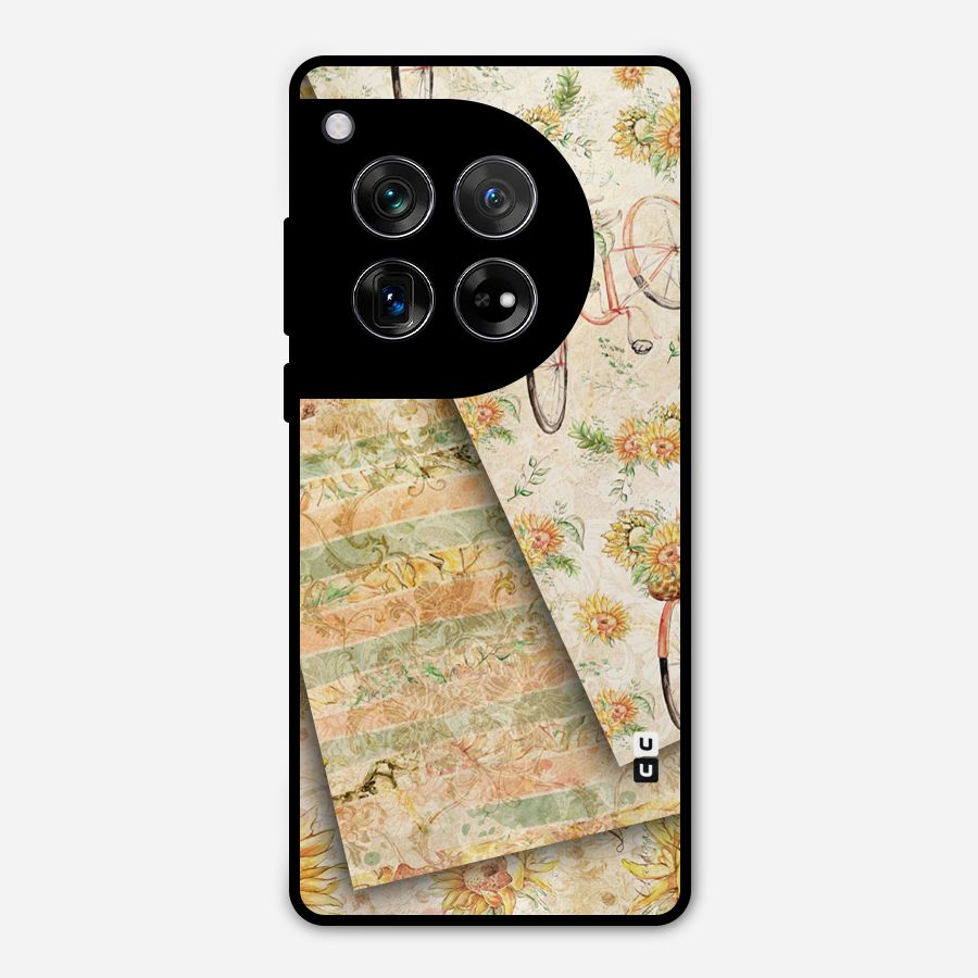 Floral Bicycle Metal Back Case for OnePlus 12