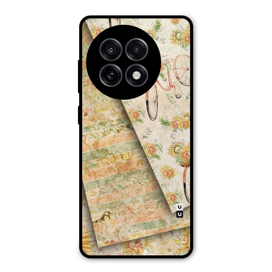 Floral Bicycle Metal Back Case for OnePlus 13R