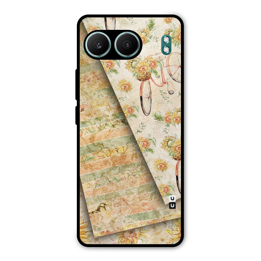 Floral Bicycle Metal Back Case for OnePlus Nord 4