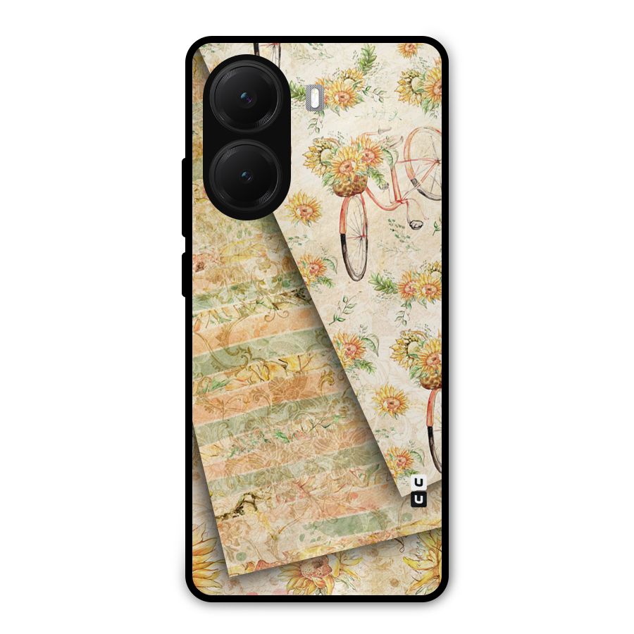 Floral Bicycle Metal Back Case for Poco X7 Pro