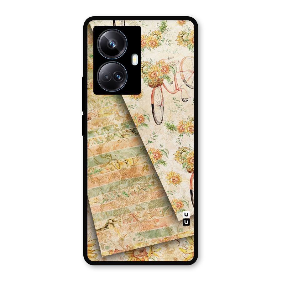 Floral Bicycle Metal Back Case for Realme 10 Pro Plus