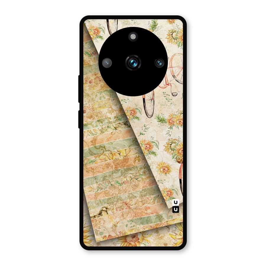 Floral Bicycle Metal Back Case for Realme 11 Pro