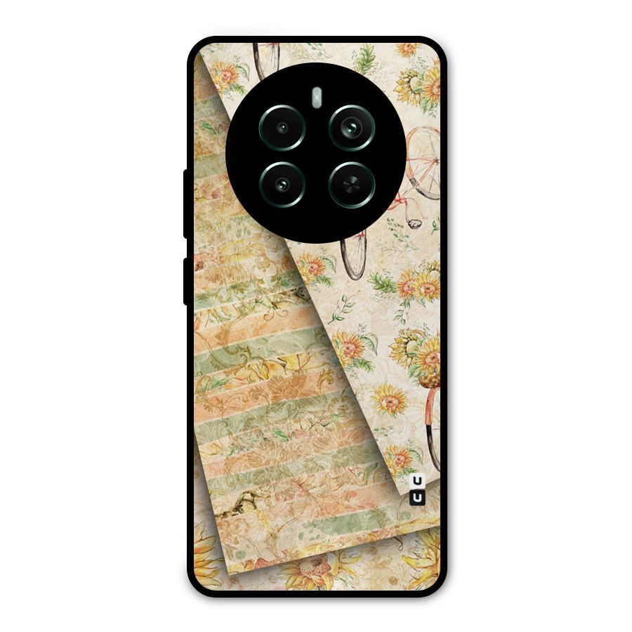 Floral Bicycle Metal Back Case for Realme 12 Pro Plus