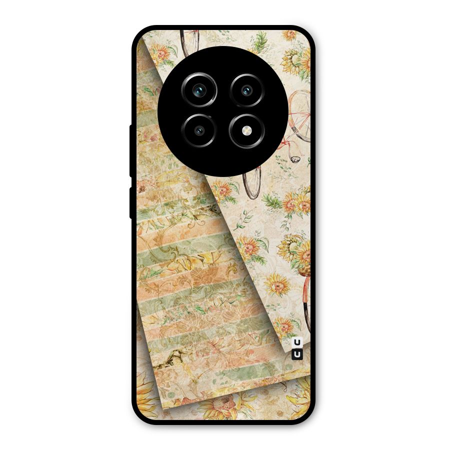 Floral Bicycle Metal Back Case for Realme 13 Pro