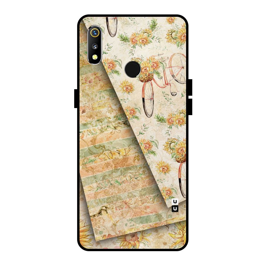Floral Bicycle Metal Back Case for Realme 3i
