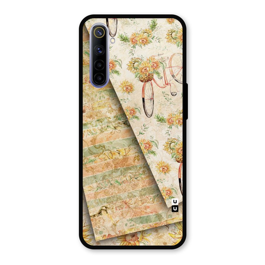 Floral Bicycle Metal Back Case for Realme 6