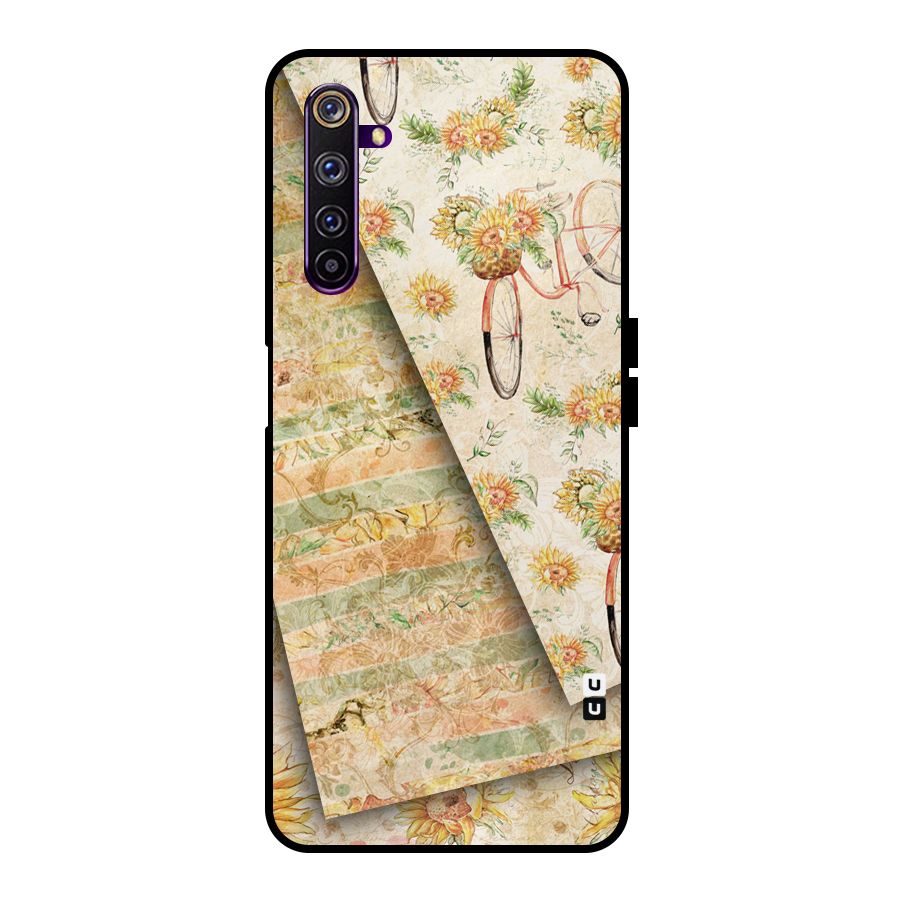 Floral Bicycle Metal Back Case for Realme 6 Pro