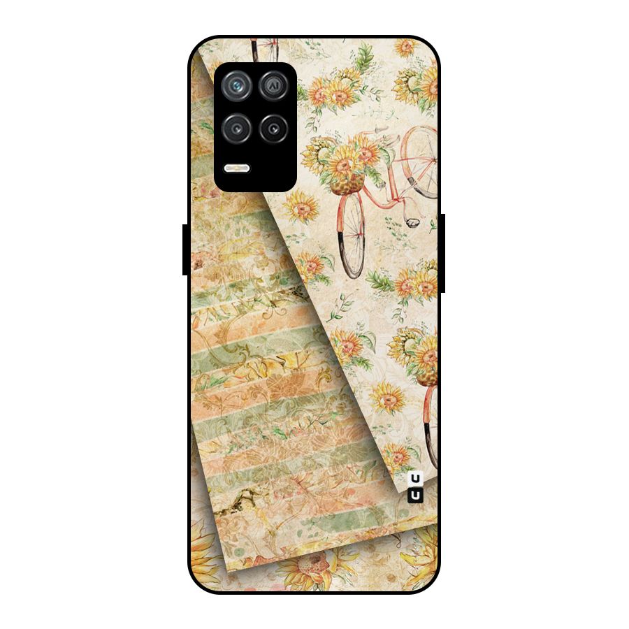 Floral Bicycle Metal Back Case for Realme 8 5G