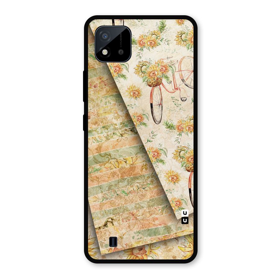 Floral Bicycle Metal Back Case for Realme C11 2021