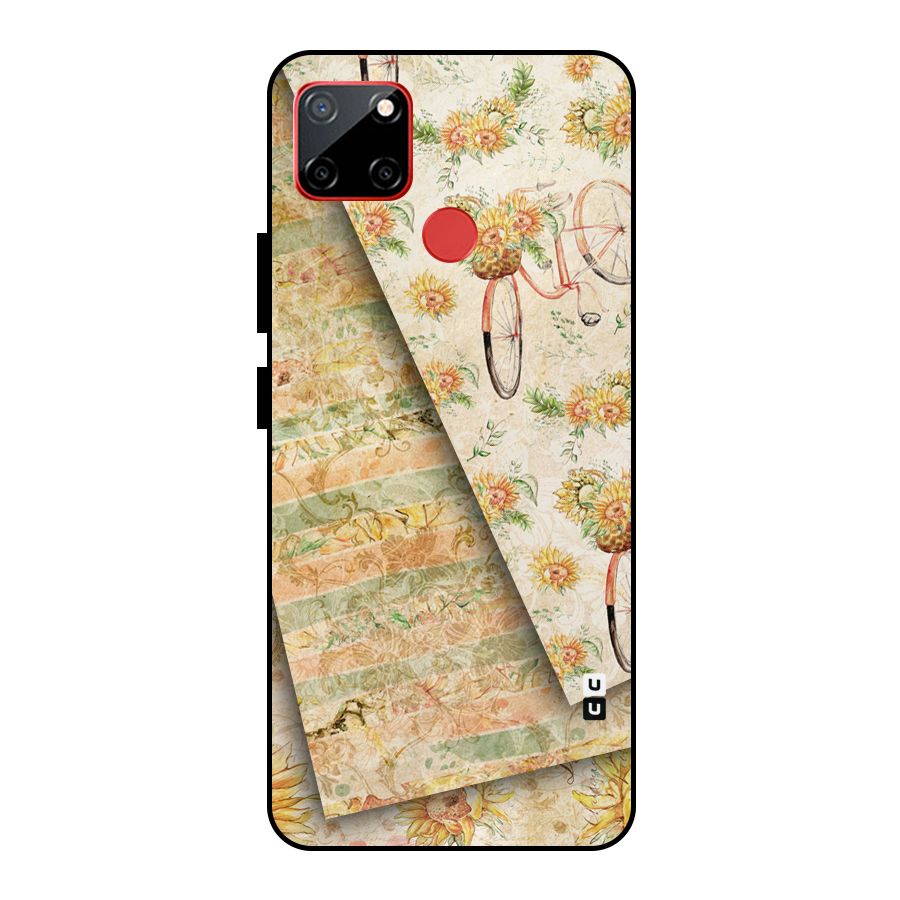 Floral Bicycle Metal Back Case for Realme C12