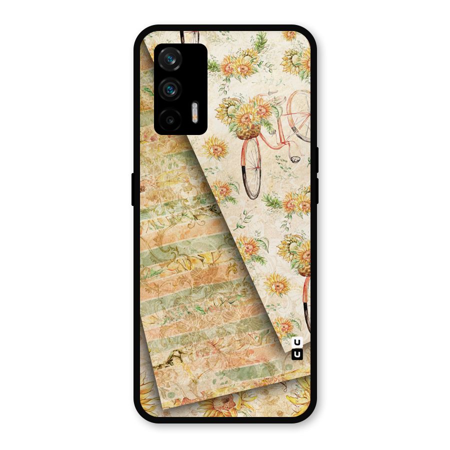 Floral Bicycle Metal Back Case for Realme GT 5G