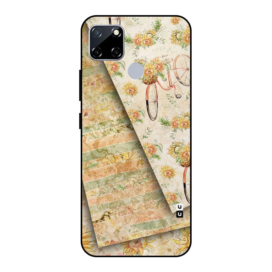 Floral Bicycle Metal Back Case for Realme Narzo 20