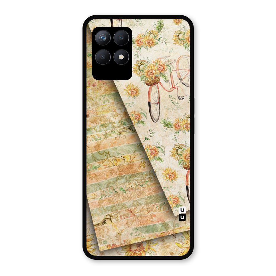 Floral Bicycle Metal Back Case for Realme Narzo 50