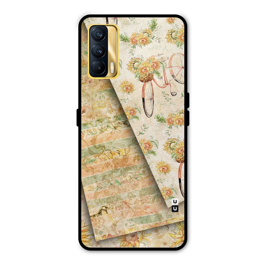 Floral Bicycle Metal Back Case for Realme X7