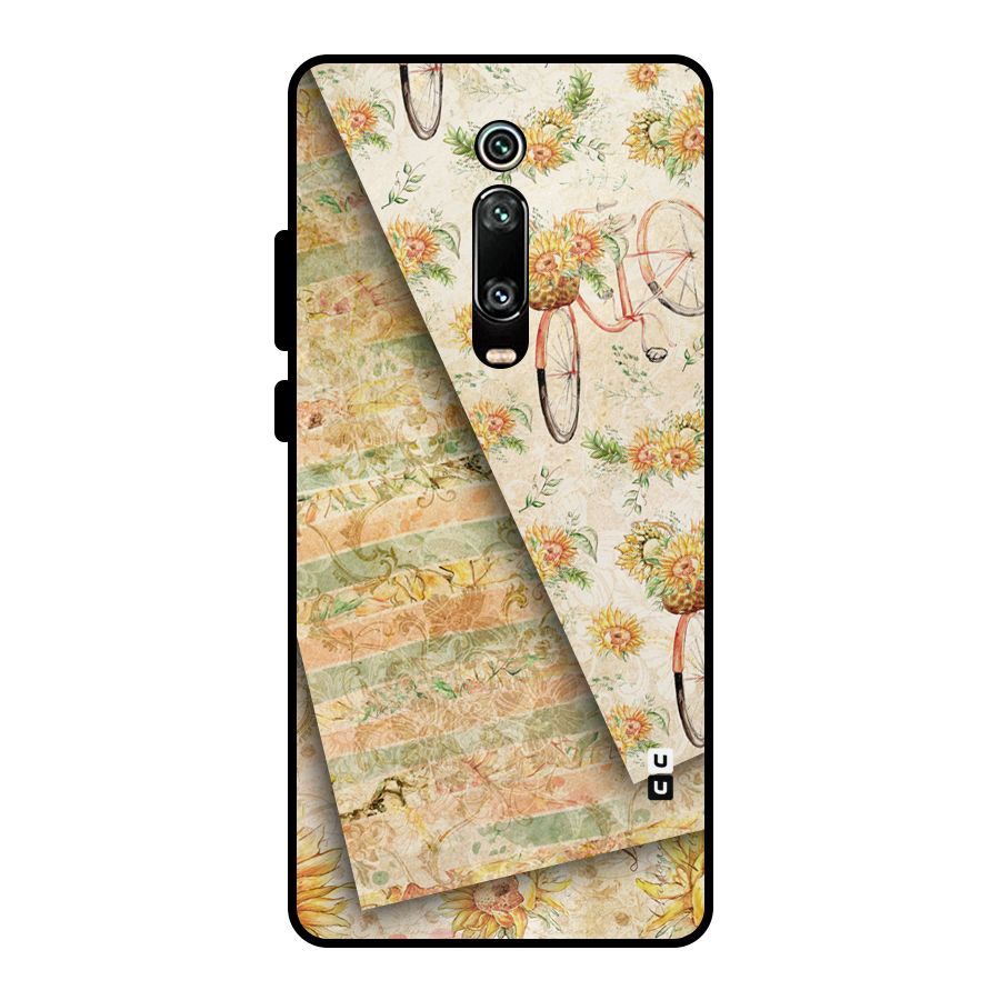 Floral Bicycle Metal Back Case for Redmi K20 Pro