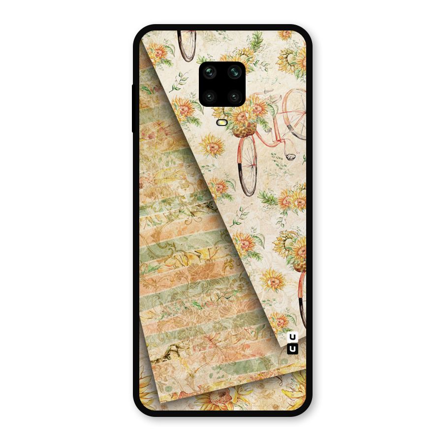 Floral Bicycle Metal Back Case for Redmi Note 9 Pro Max