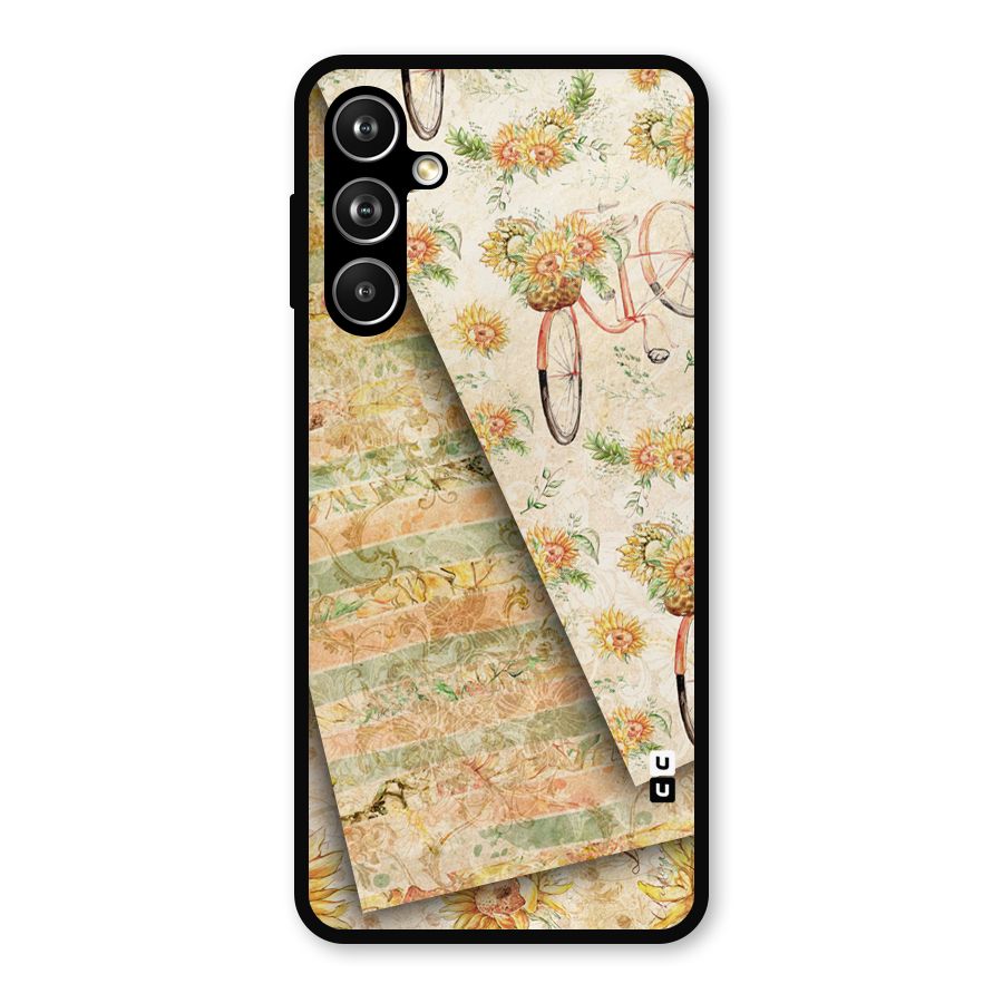 Floral Bicycle Metal Back Case for Samsung Galaxy M54