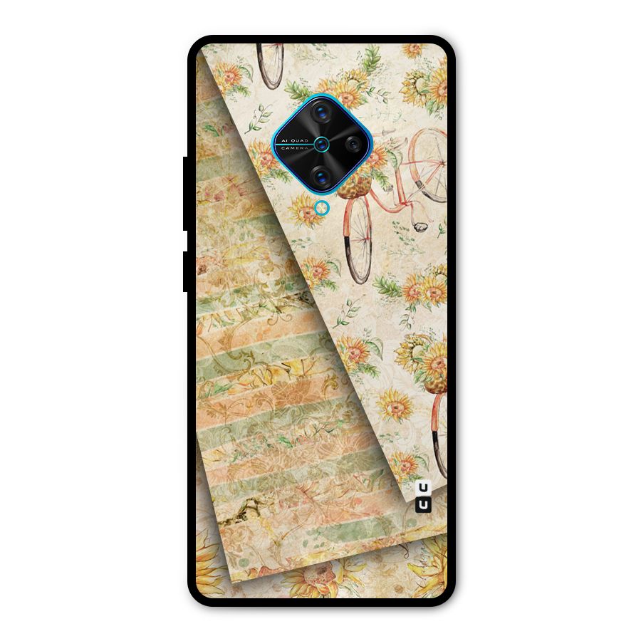 Floral Bicycle Metal Back Case for Vivo S1 Pro