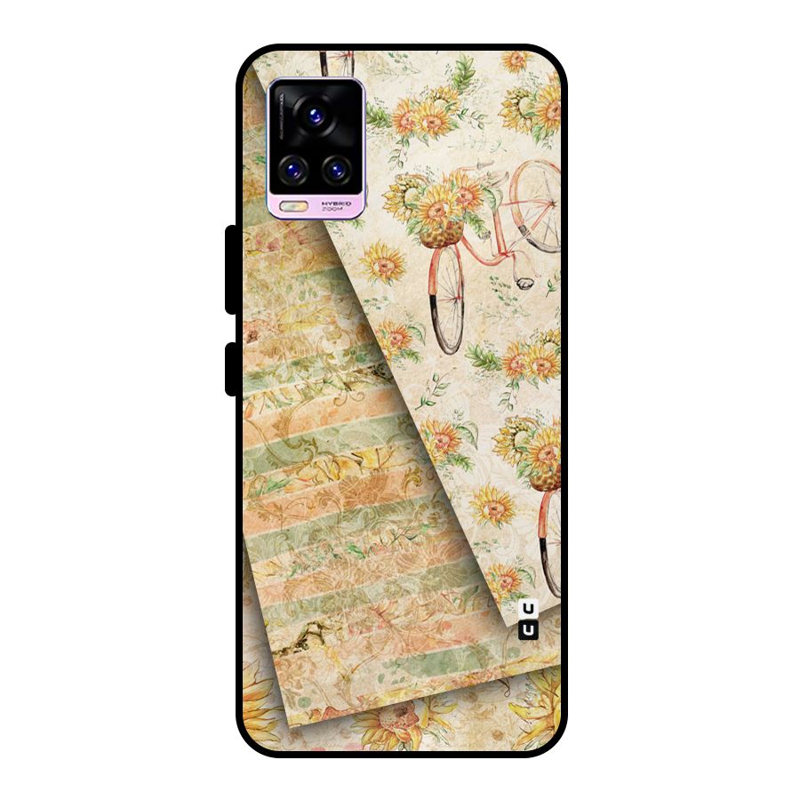 Floral Bicycle Metal Back Case for Vivo V20 Pro