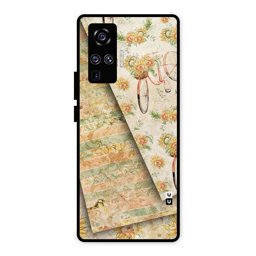 Floral Bicycle Metal Back Case for Vivo X50 Pro
