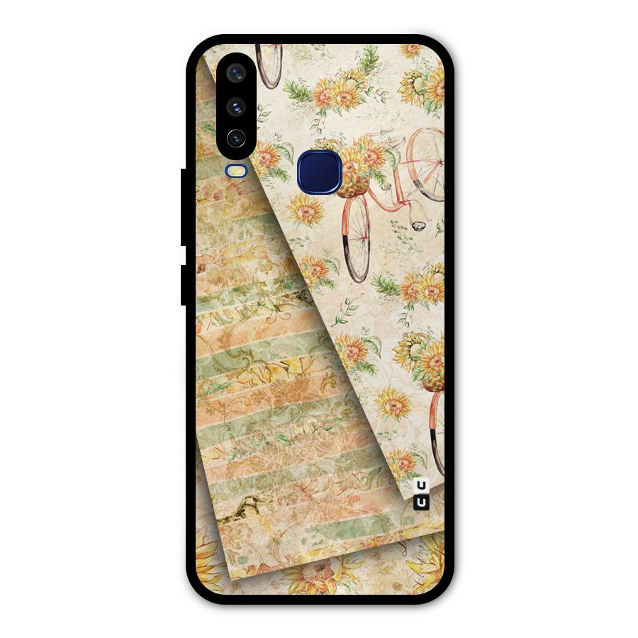 Floral Bicycle Metal Back Case for Vivo Y15