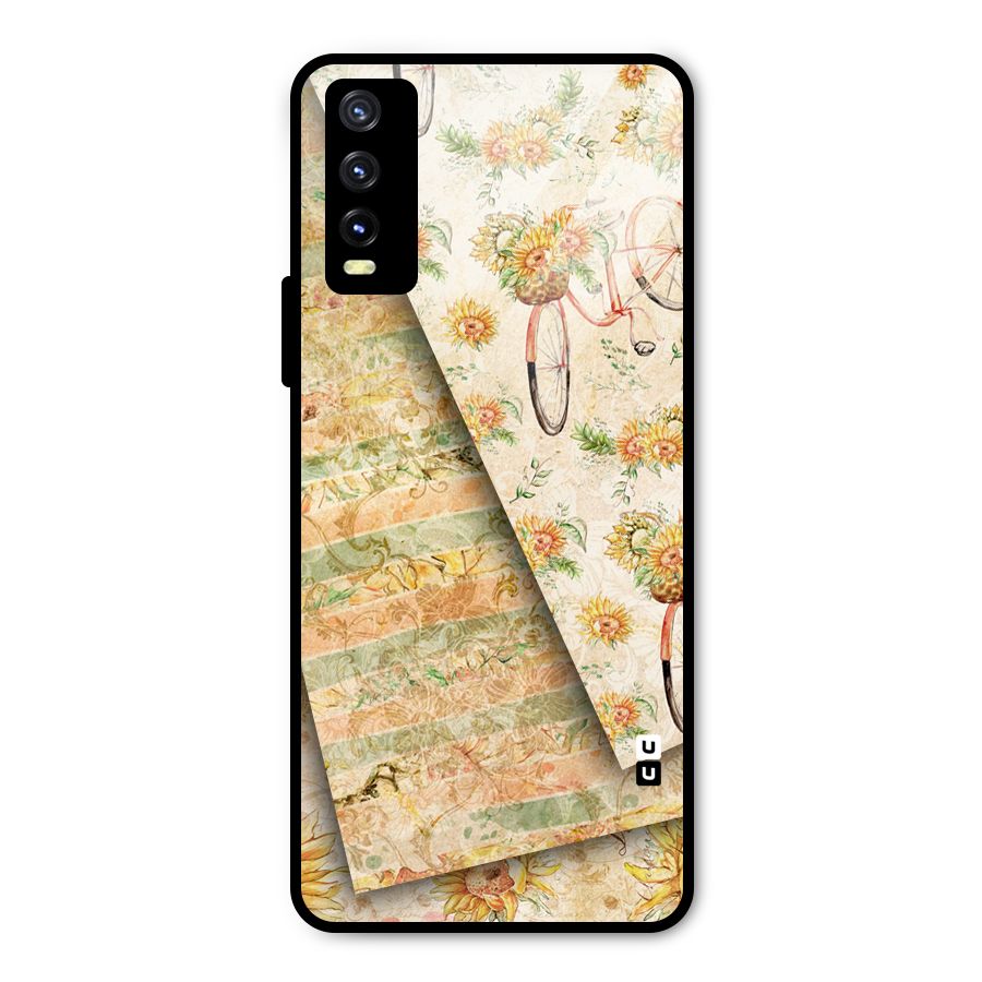 Floral Bicycle Metal Back Case for Vivo Y20