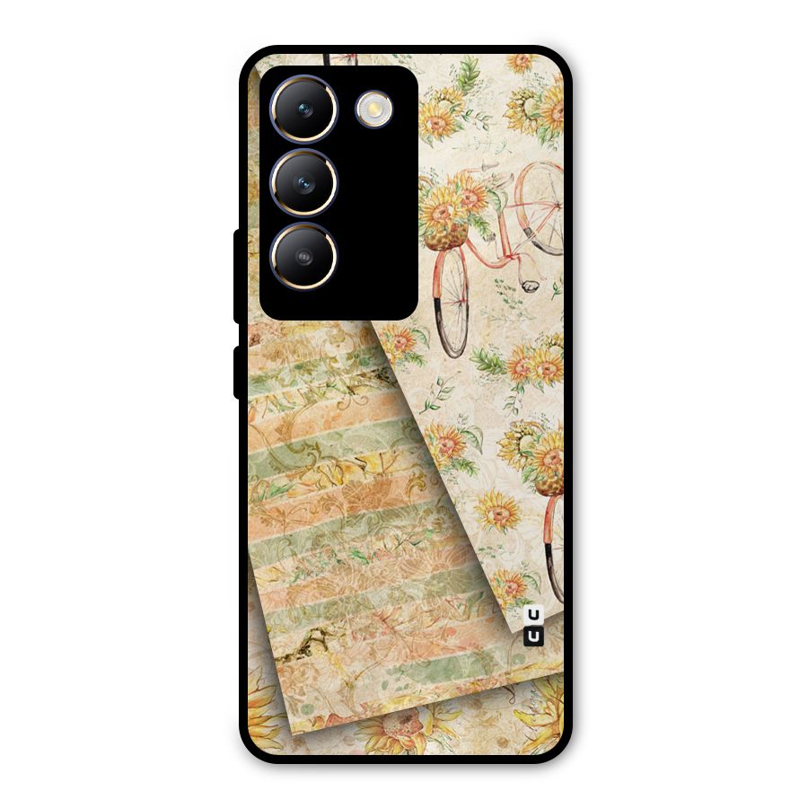 Floral Bicycle Metal Back Case for Vivo Y200e
