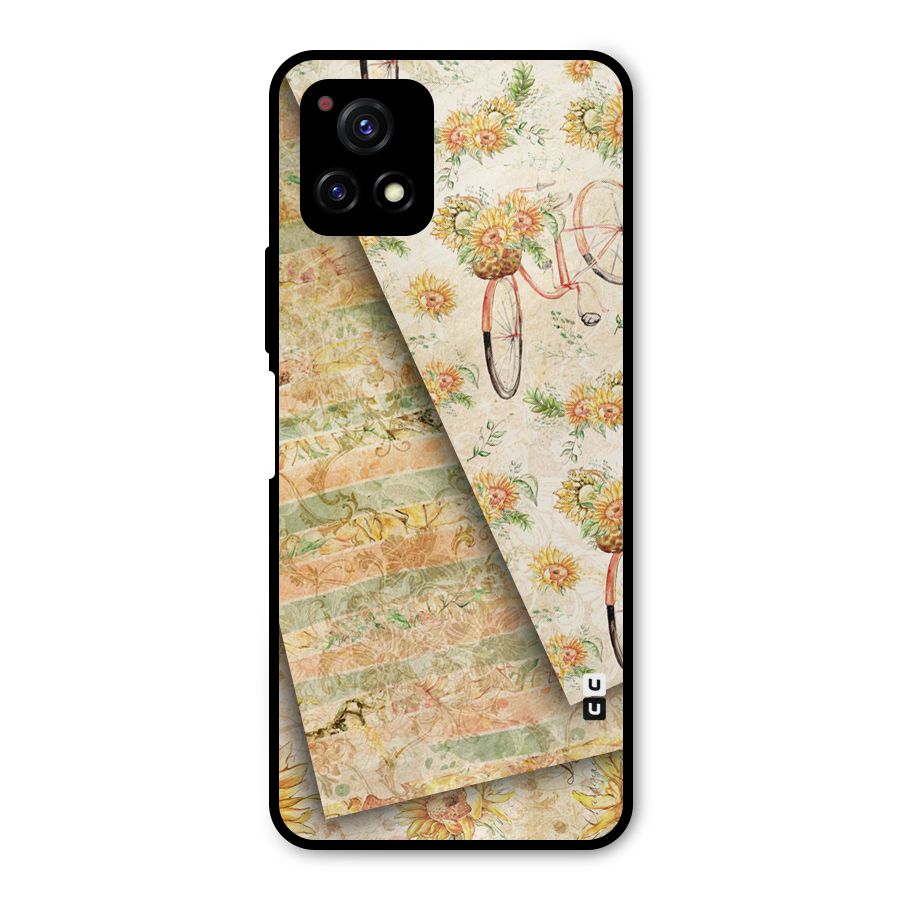 Floral Bicycle Metal Back Case for Vivo Y72 5G