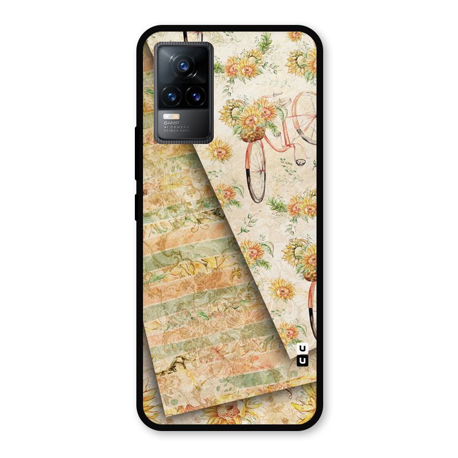 Floral Bicycle Metal Back Case for Vivo Y73