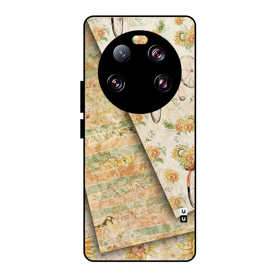 Floral Bicycle Metal Back Case for Xiaomi 13 Ultra