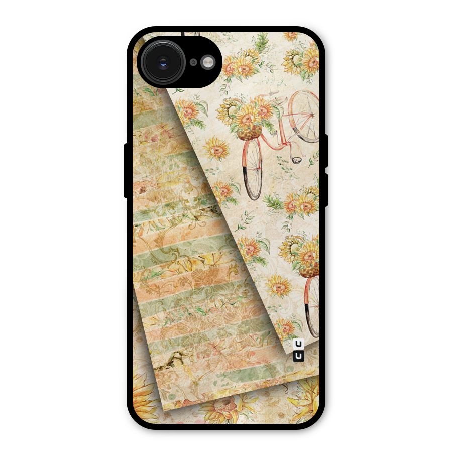 Floral Bicycle Metal Back Case for iPhone 16e