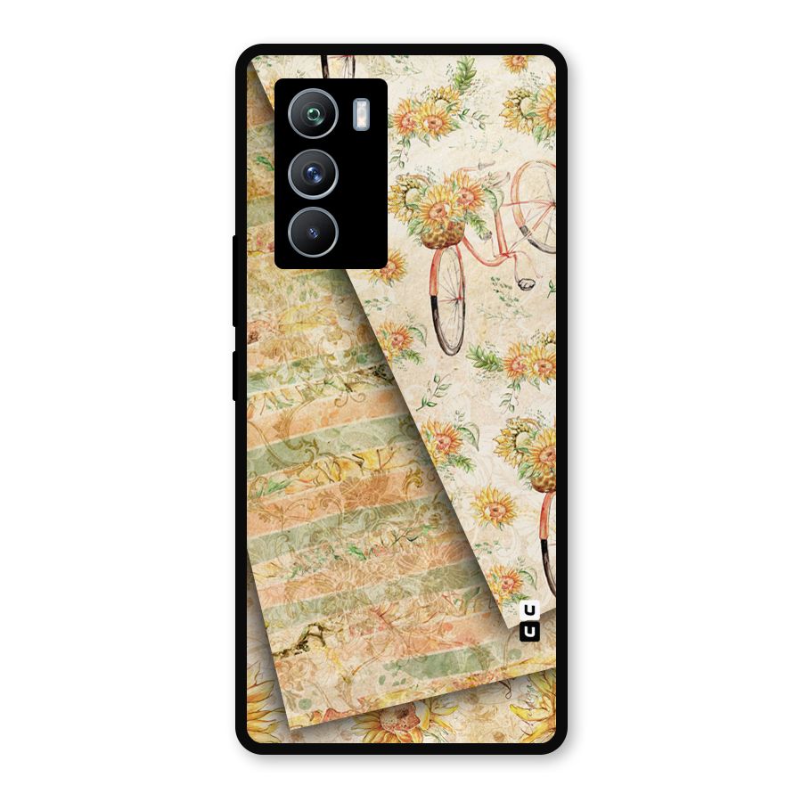 Floral Bicycle Metal Back Case for iQOO 9 SE